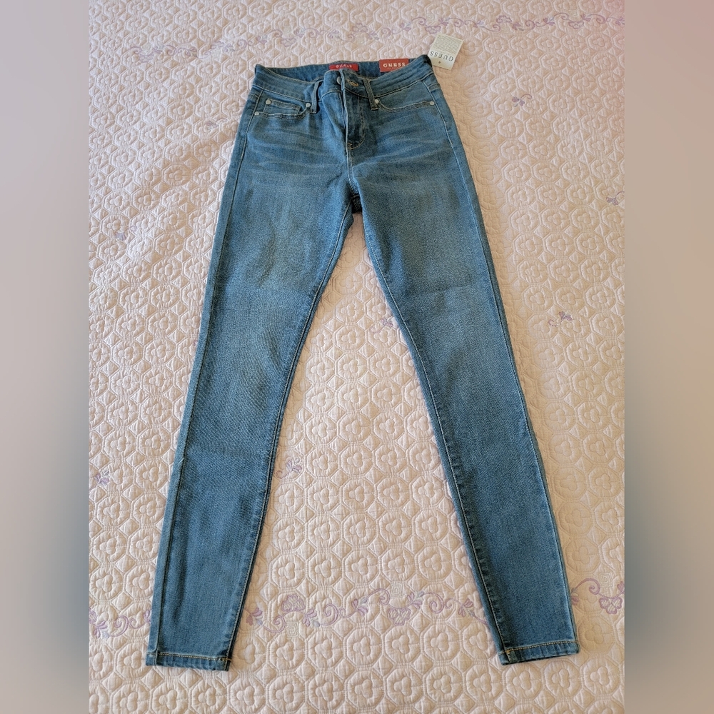 GUESS outlet blue skinny jeans size 27 NWT
